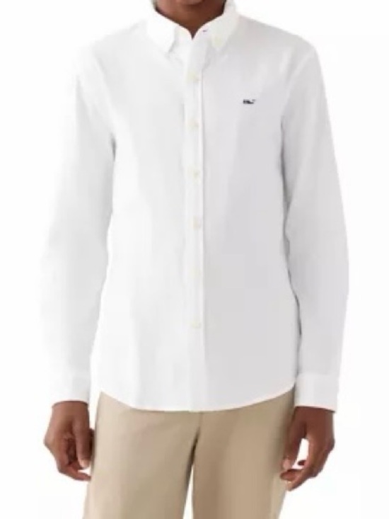 Vineyard Vines Other - Vineyard Vines Youth 16L White Button‑Down Shirt Whale Logo Pre‑Loved